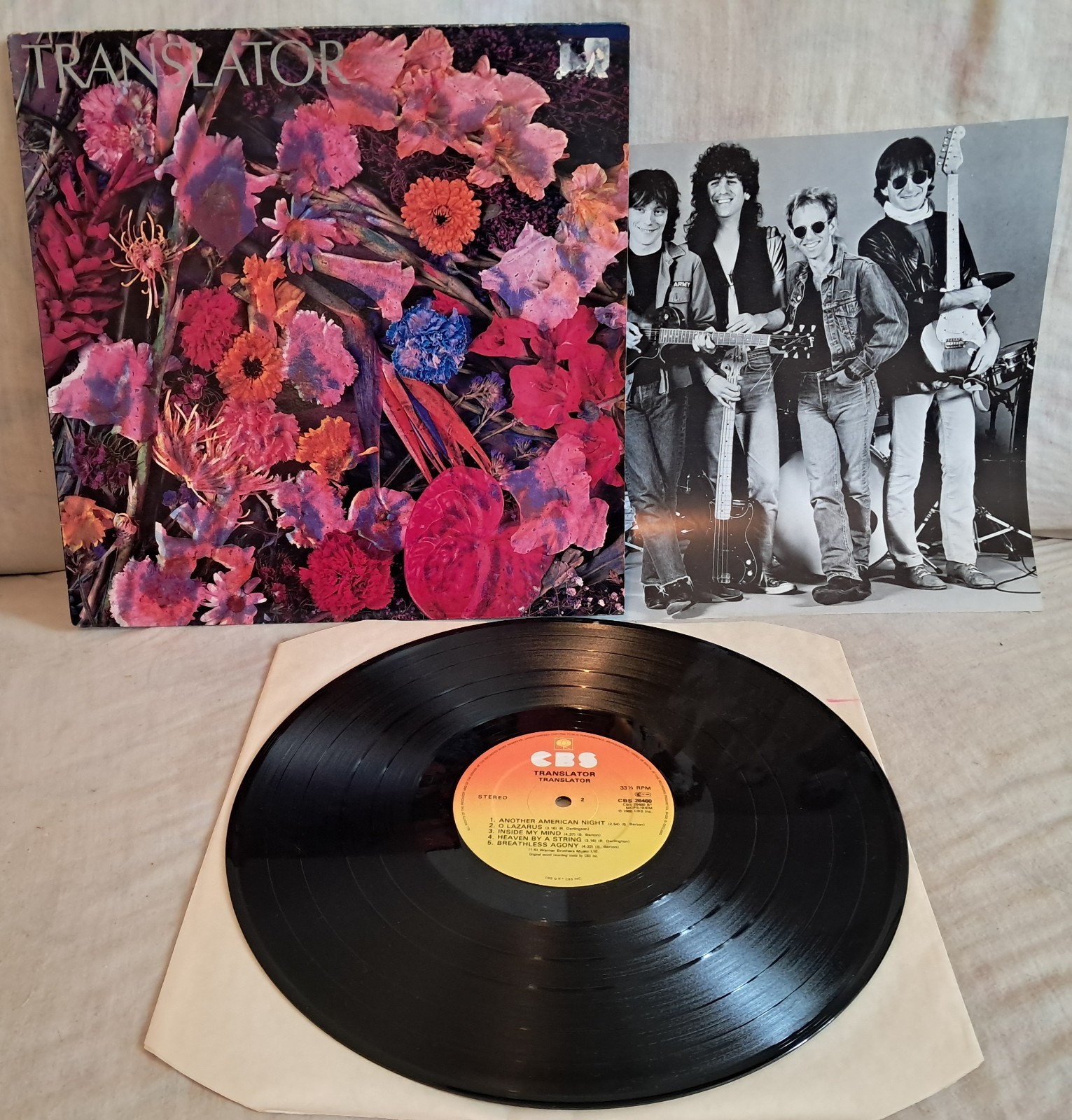Translator ~ Translator 1985 LP CBS26460 1st UK cw insert A-1 /B-1 EX/VG
