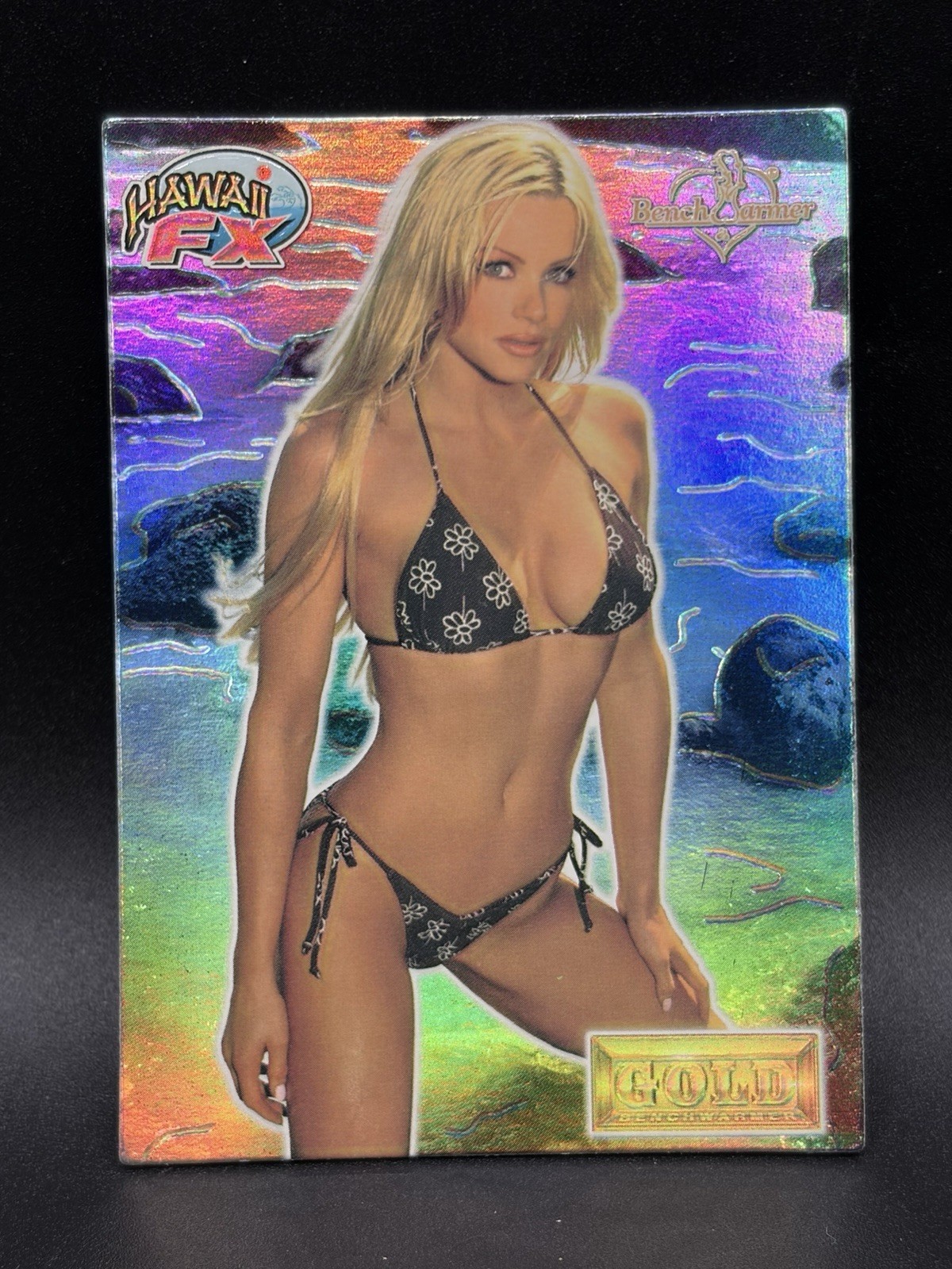 2003 Bench Warmer Gold Edition - Inserto Holo Hawaii FX - Nikki Ziering #1 di 12