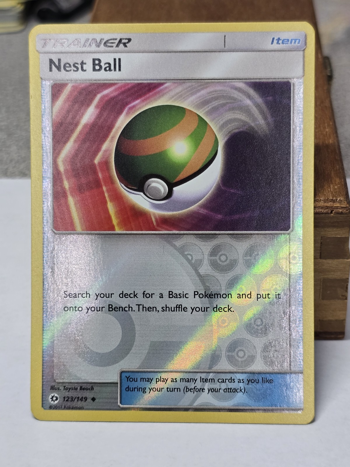 Pokemon Sun & Moon Base TCG Nest Ball (Reverse Holo) 123/149 - NM