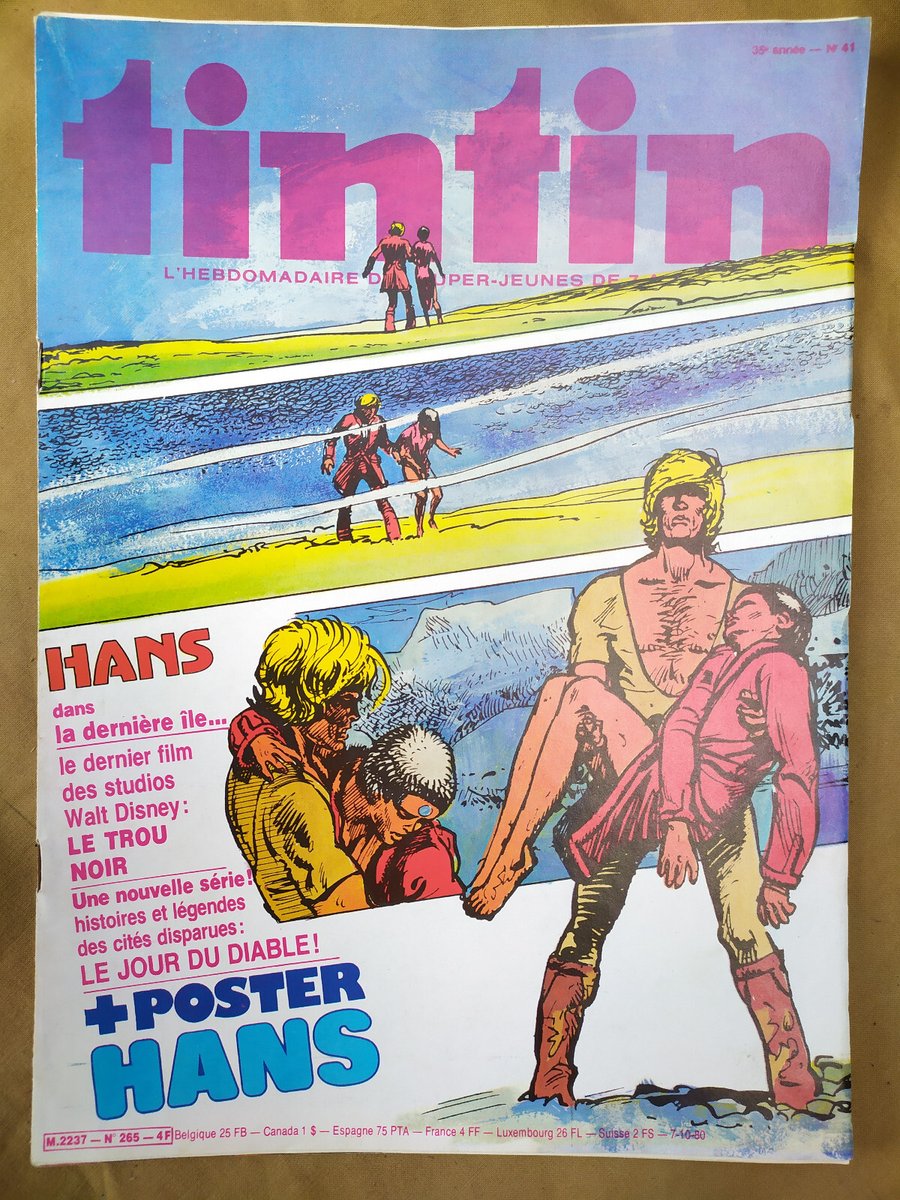 BD :  Hebdomadaire Nouveau Tintin - n° 265 de 1980 - Le journal de Tintin
