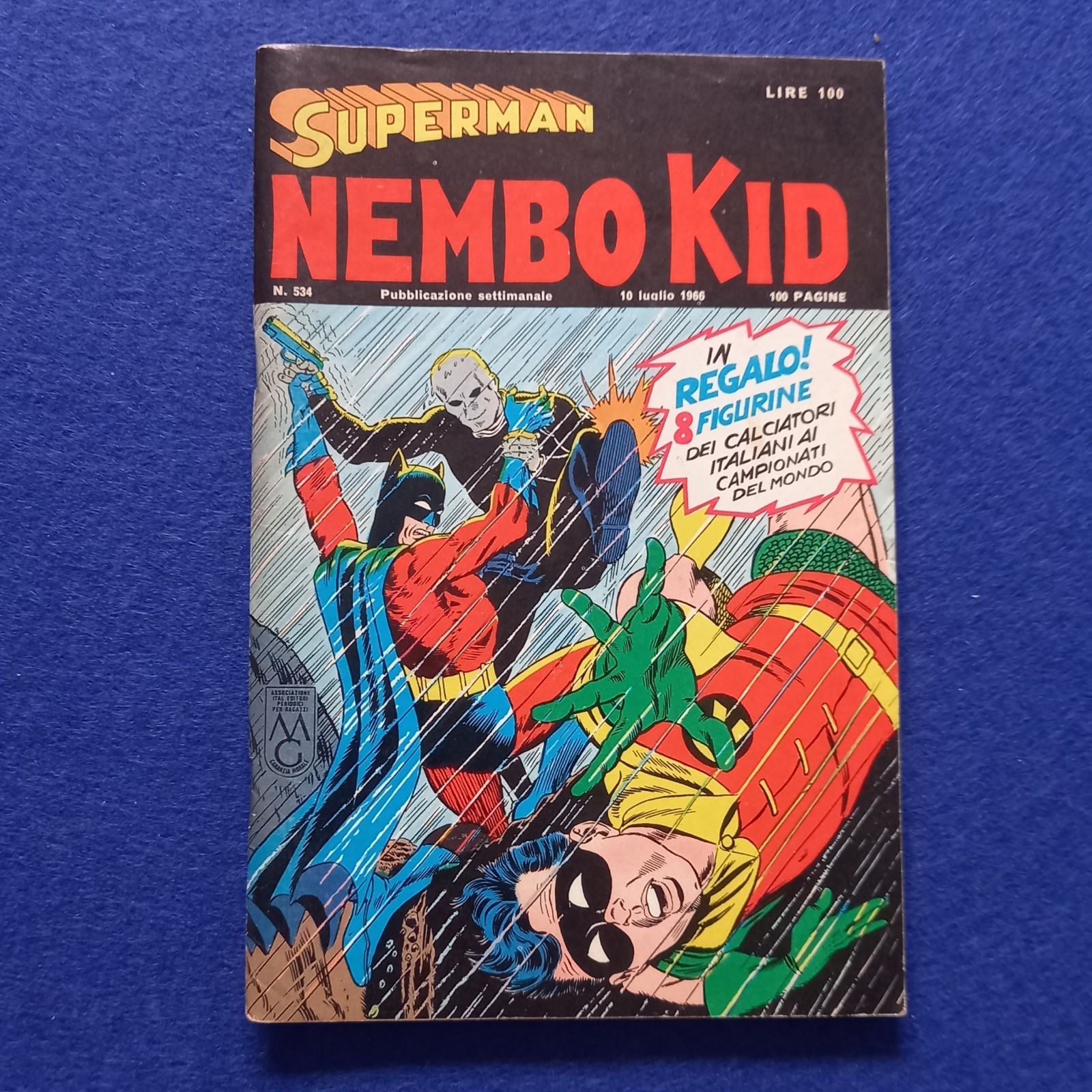 SUPERMAN NEMBO KID 534 - Del 1966 Con Figurine Calcio PIÙ CHE OTTIMO. Leggi des