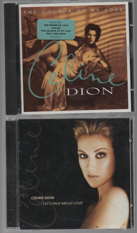 CELINE DION 2 CDs THE COLOR OF MY LOVE & LETS TALK ABOUT LOVE
