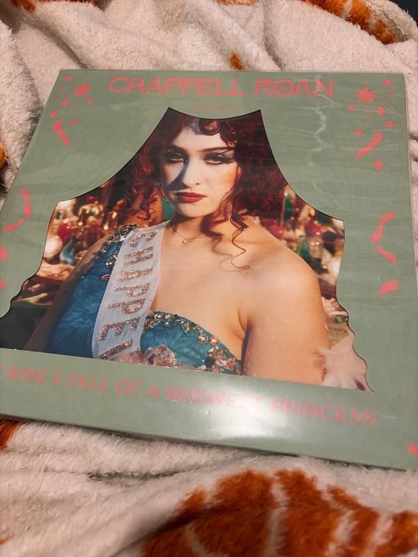 Vinyle Orange exclu avec encadré vert The rise and fall of a Midwest Princess de Chappel Roan