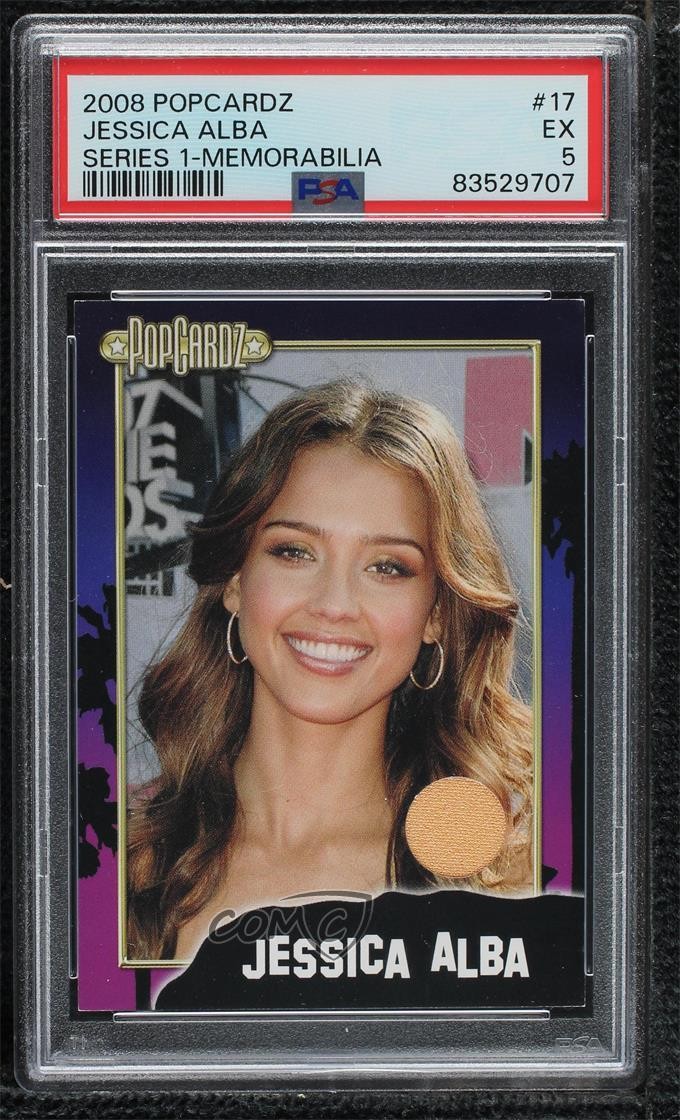 2008 PopCardz Serie 1 Memorabilia Jessica Alba #17 PSA 5 13xi