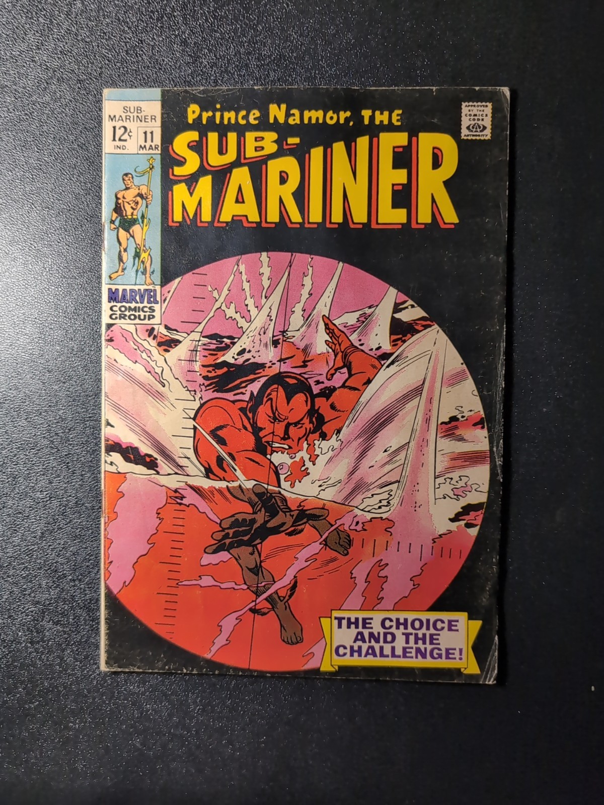 SUB MARINER #11: VG+, Off White Pgs: Classic Periscope Cvr: Capt Barracuda 1969