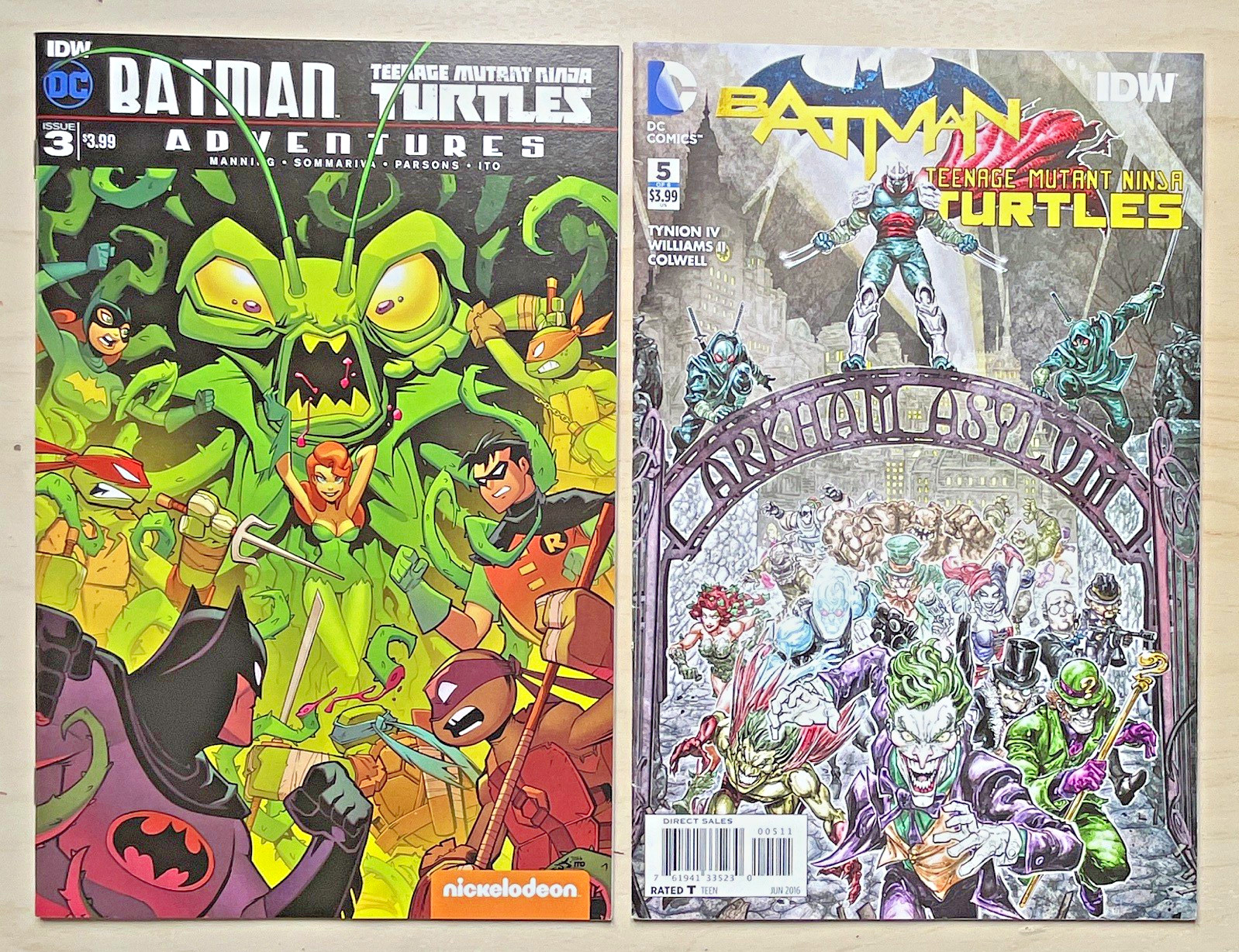 BATMAN/TEENAGE MUTANT NINJA TURTLES #5 (2006) VG + #3 (2017) FN - DC COMICS /IDW