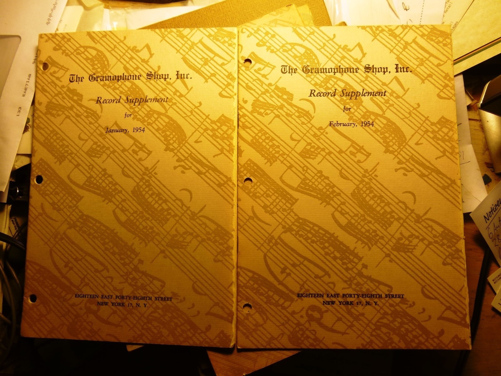 1954 GRAMOPHONE SHOP CATALOG 2x Record Supplement JANUARY FEBRUARY LP Vinyl 78;