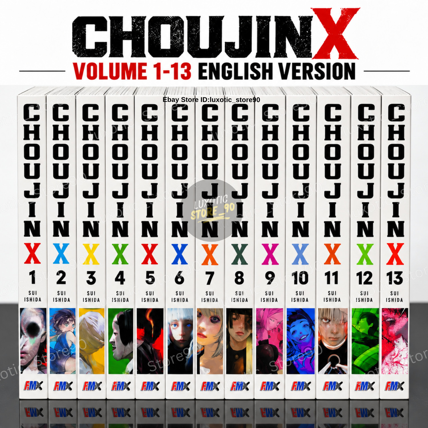 Choujin X Manga Vol. 1-13 Half/Full Set Edizione Inglese Fumetto NUOVO di Sui Ishida
