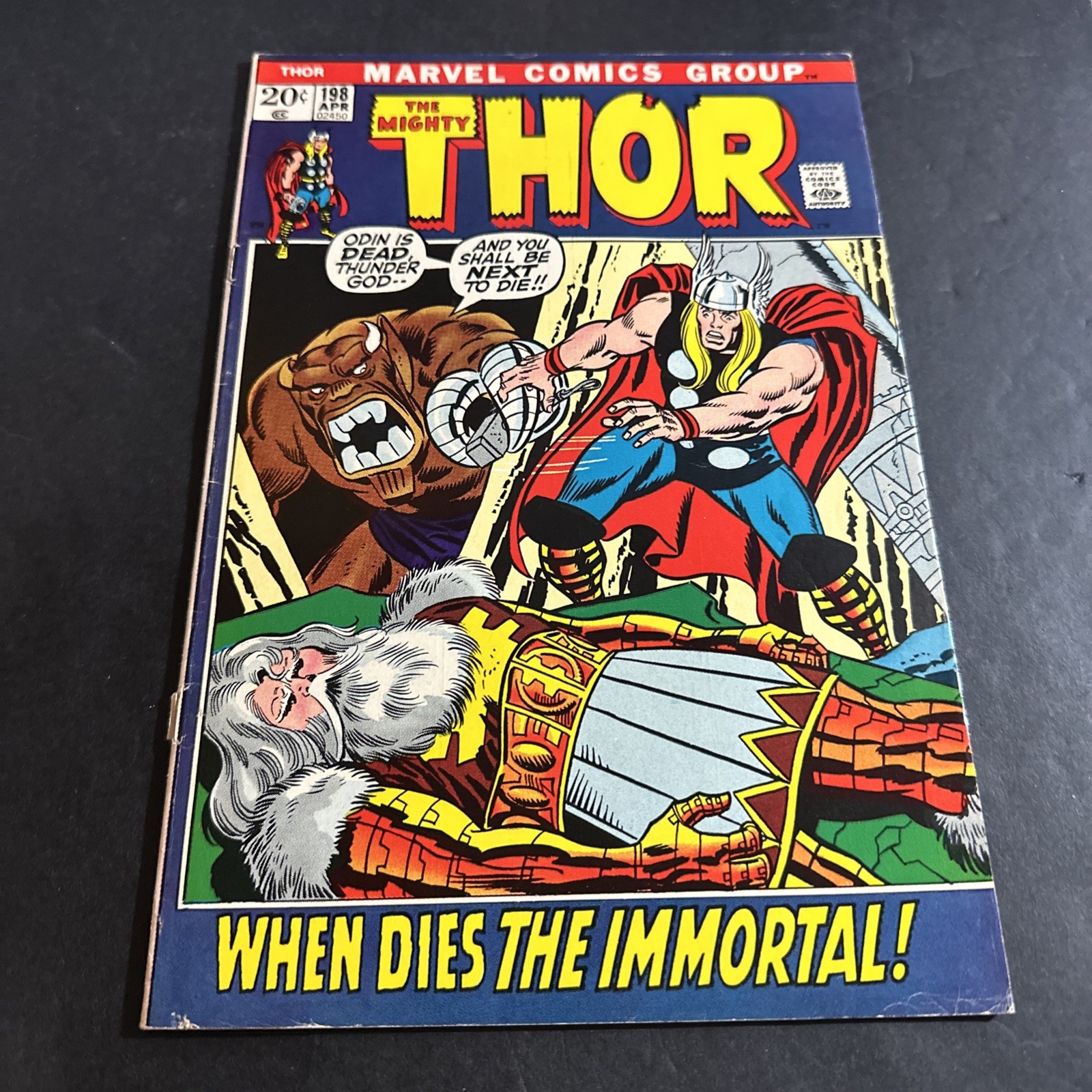 Thor #198 Marvel 1972 Bronze Age Odin Cover Vg Mm24