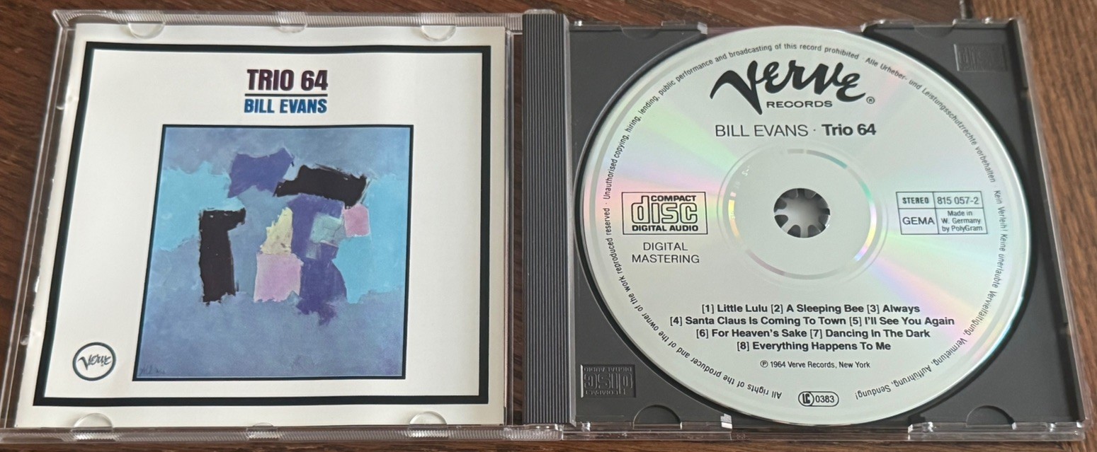 Bill Evans - Trio 64 Verve West Germany solid silver CD