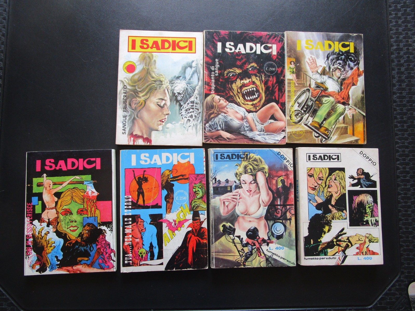 I SADICI SERIE COMPLETA 1/5 +2 TOT. 7 NUMERI ELLEPI 1974-1975 !!!