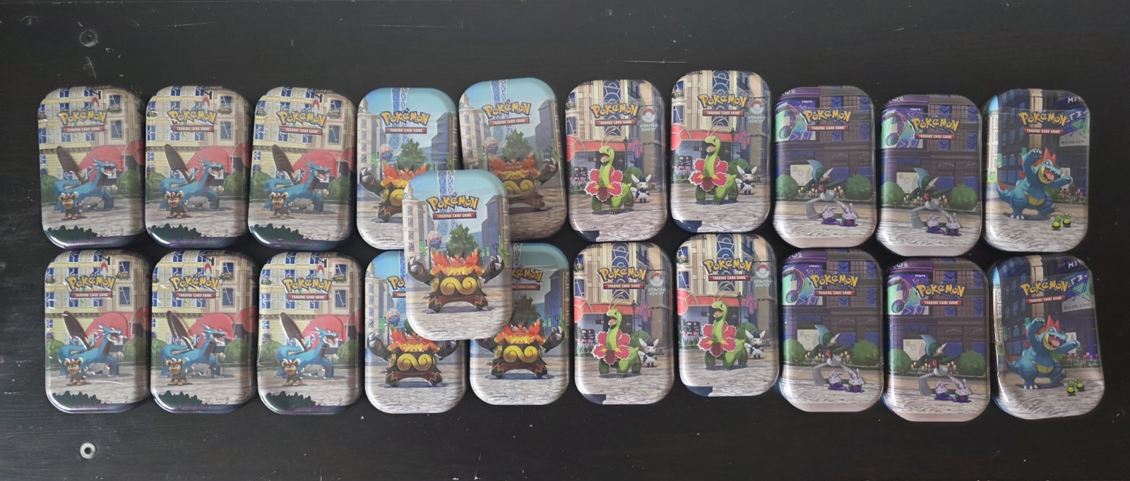 21x Pokémon TCG Lumiose City Mini Tins Bundle  Sealed Emboar Salamence Gallade
