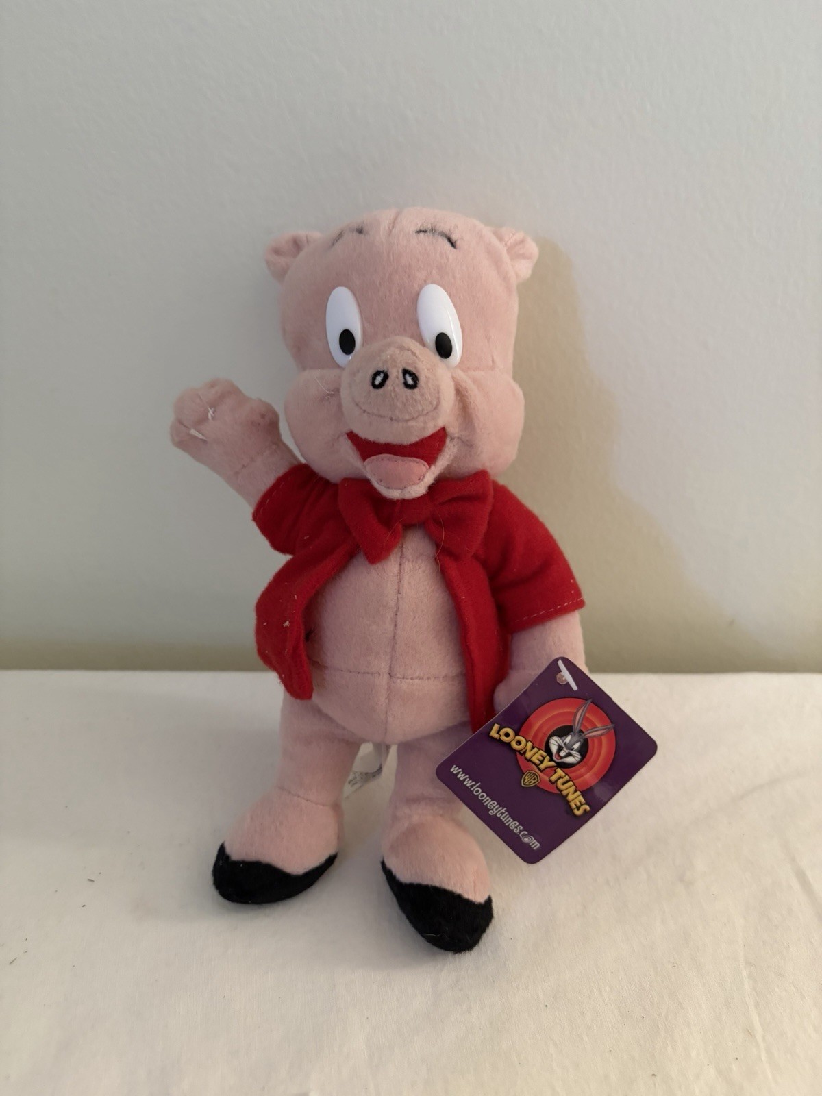 Peluche Looney Tunes Maiale Maiale Warner Bros 8" Rosso Giacca Fiocco Nanco