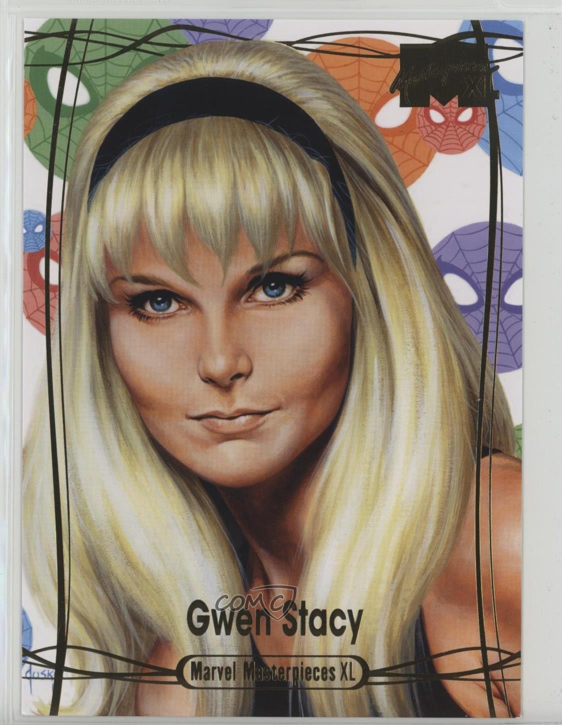 2024 SkyBox Marvel Masterpieces XL Gold Foil 286/1999 Gwen Stacy #8 5u3