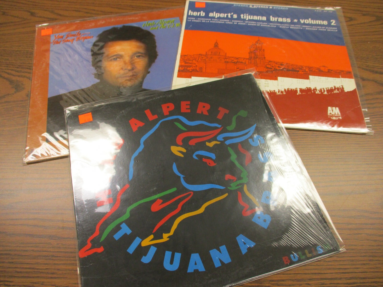 Herb Alpert RECORD LOT Tijuana Brass Bullish Volume 2, You Smile VINTAGE VINYL