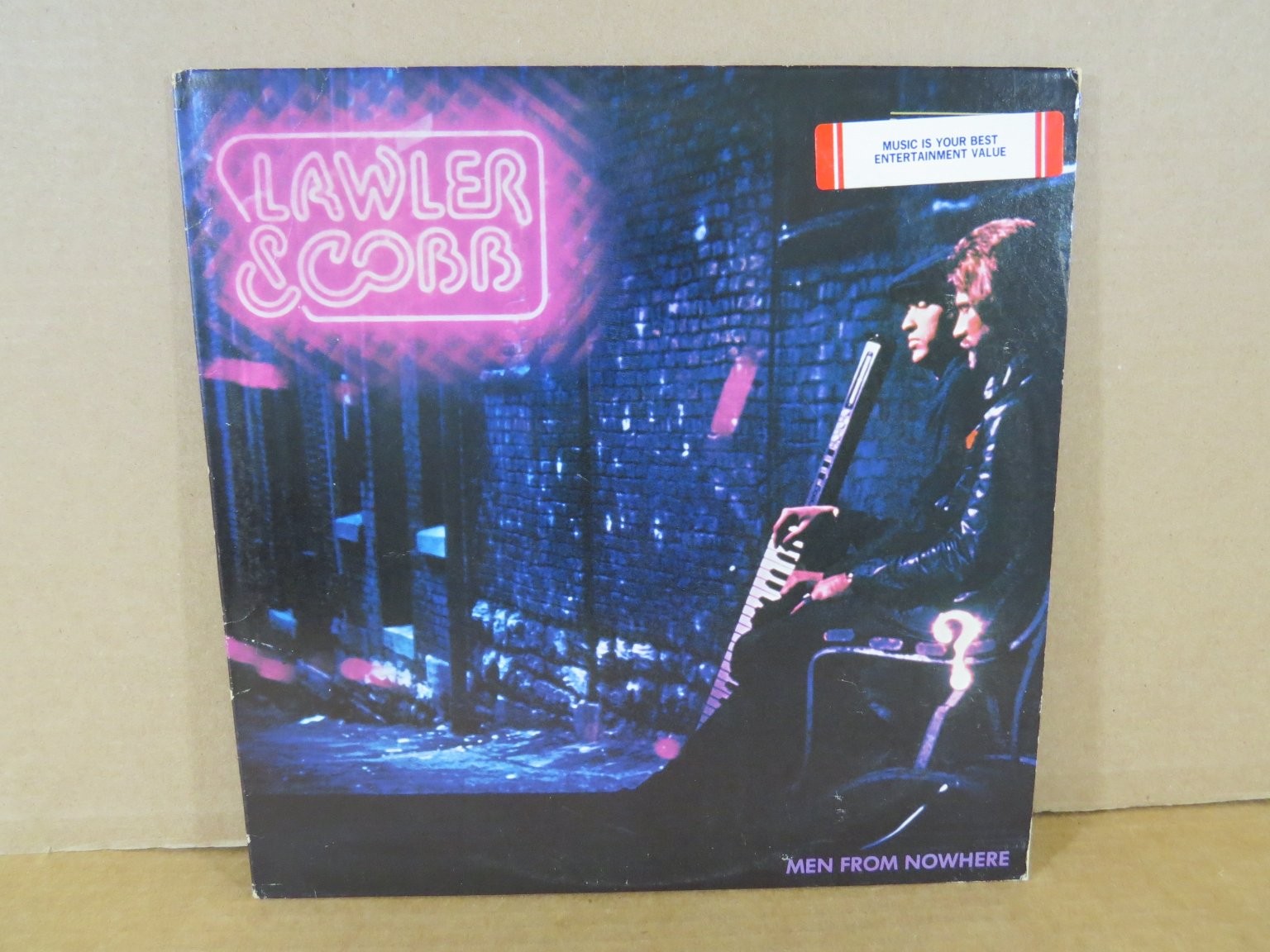 Lawler & Cobb - Men From Nowhere LP Record 1980 Asylum AOR Rock 33 RPM EXC
