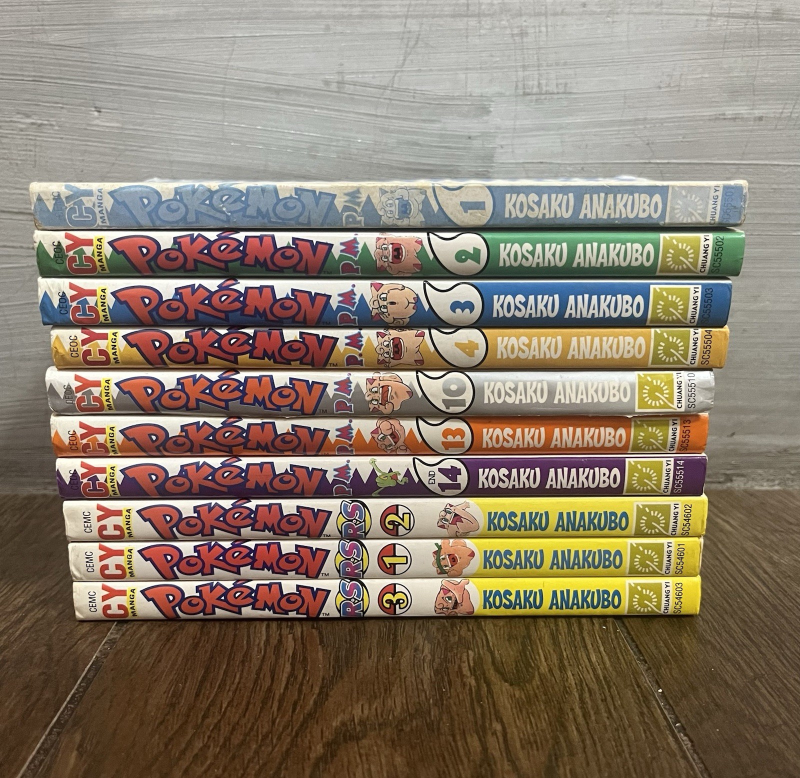 Pokemon Pocket Monsters RS Manga lotto di 10 INGLESE Chuang Yi Kosaku Anakubo fuori produzione