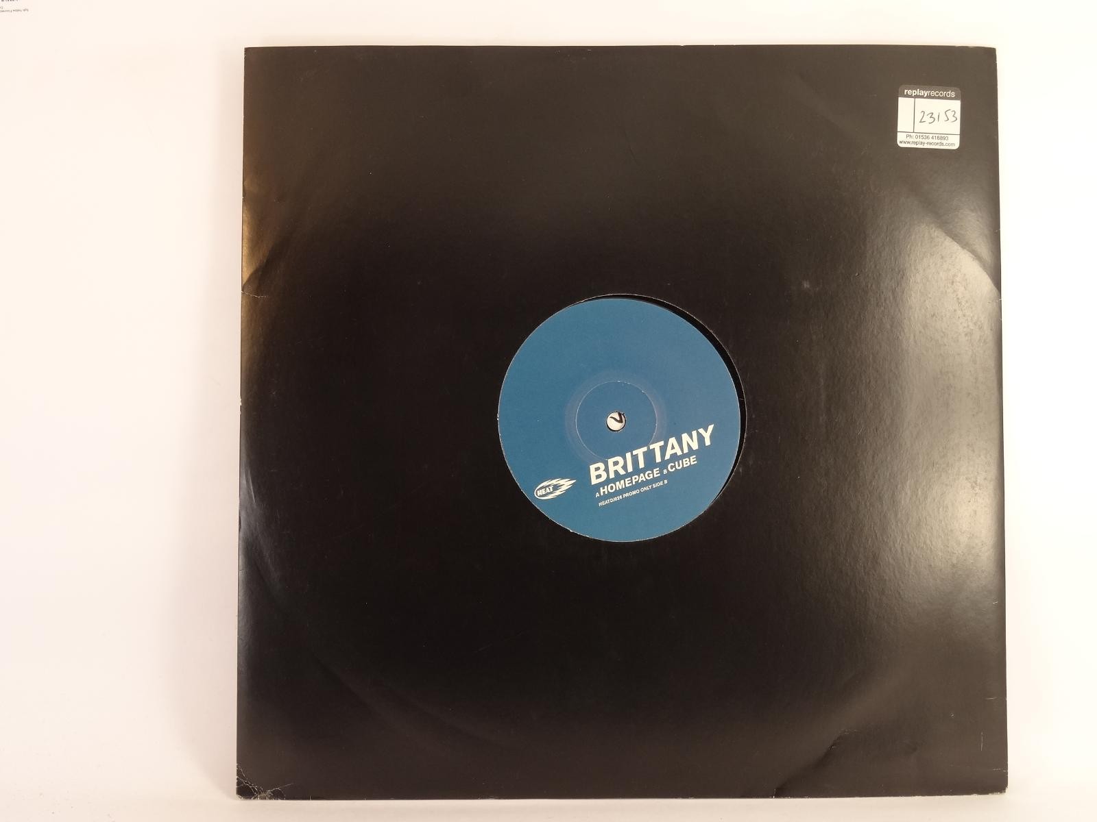 BRITTANY HOMEPAGE (52) 2 Track Promo 12" Single including Picture Sleeve HEAT