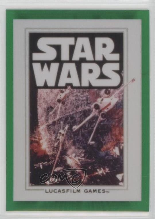 2022 Topps Chrome Star Wars Galaxy Gameplay rifrattore verde /99 #GG-9 0ki1