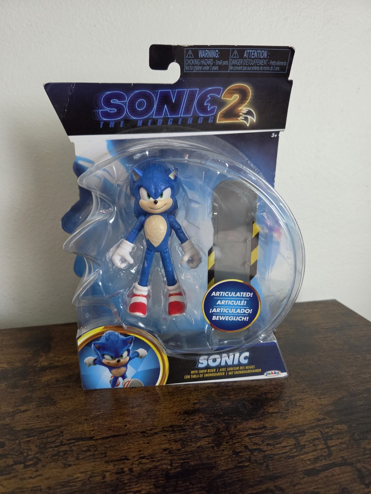 Sonic the Hedgehog 2 Articulated Action Figure 4-inch with Snow Rider
