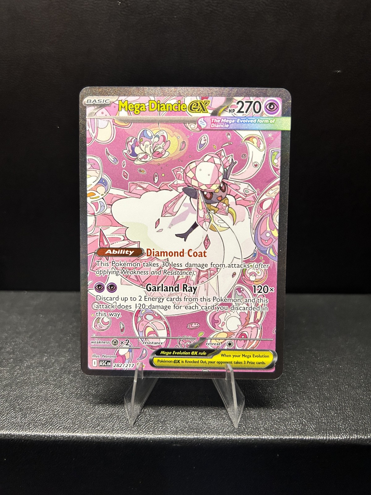 Mega Diancie ex 282/217 Illustrazione Speciale Rara | Eroi Ascesi | Come Nuova