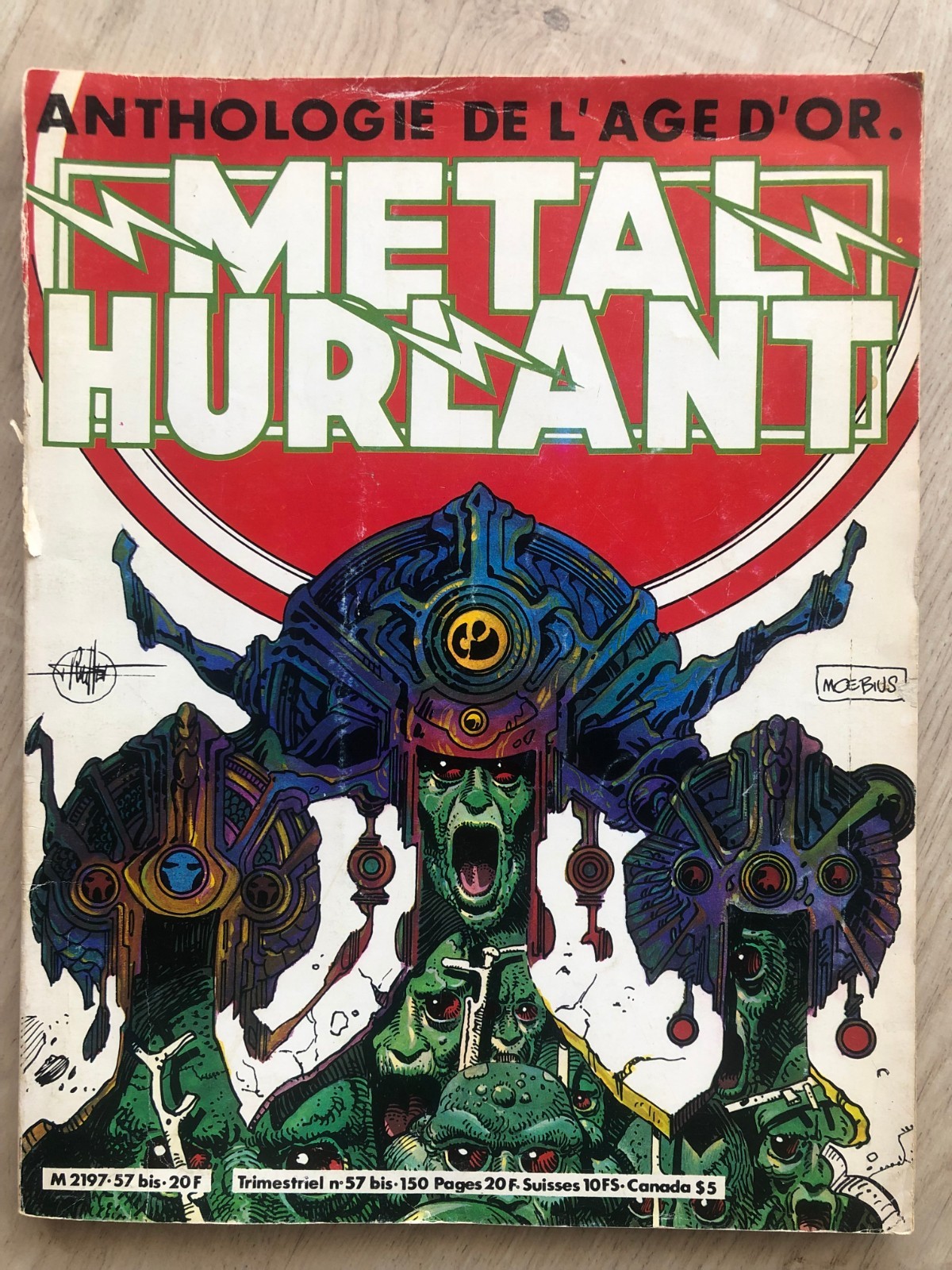 Magazine BD metal hurlant 57 bis hors série anthologie de l'âge d'or 1980