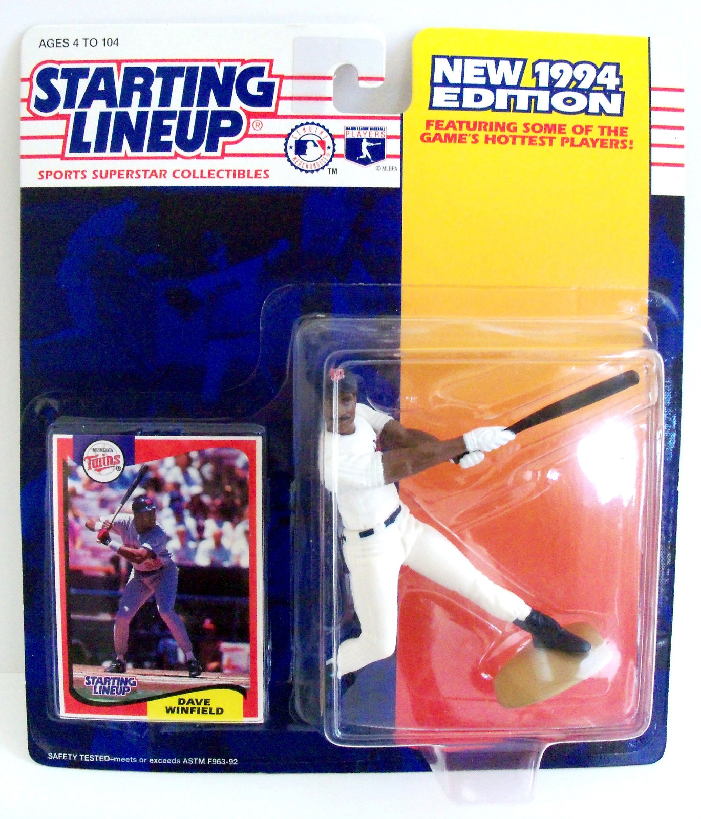 Starting Lineup 1994 NOS Dave Winfield Modellino e Trading Card NRFP