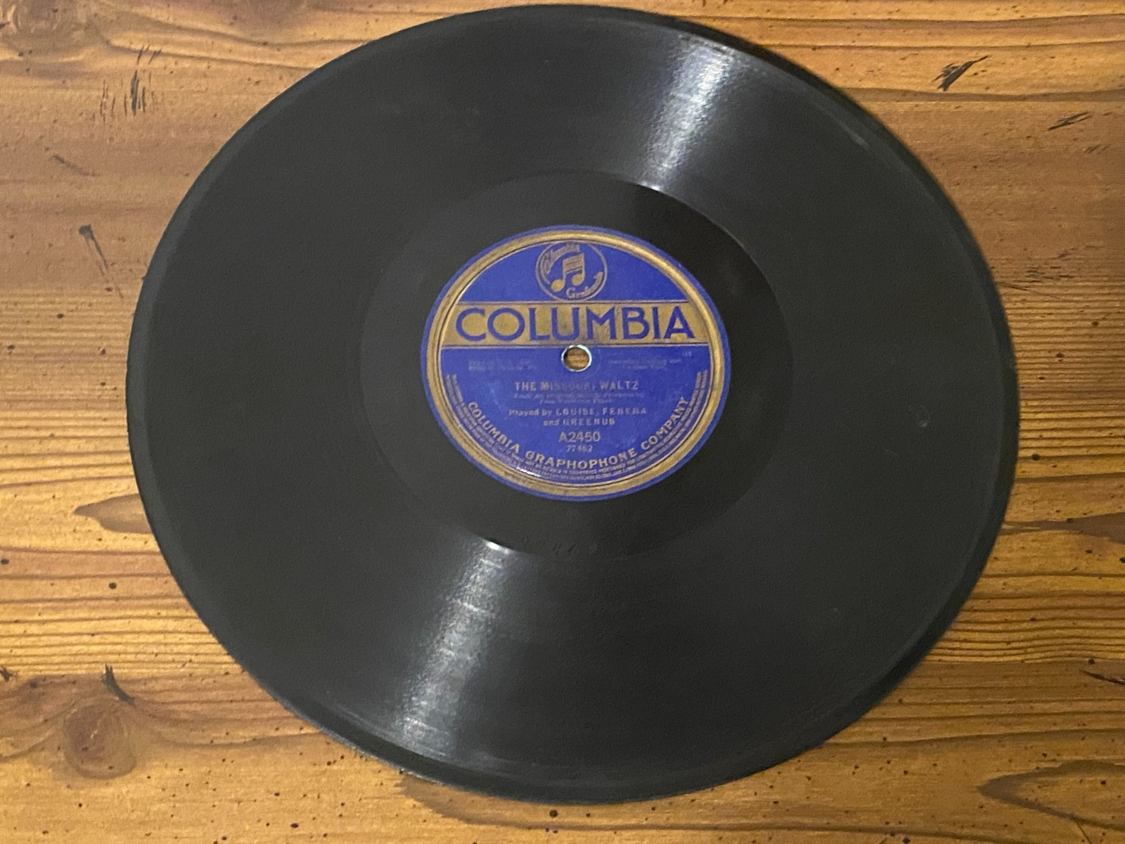 Louise & Ferera – Missouri Waltz / Little Alabama Coon 78rpm [Col A2450] VG