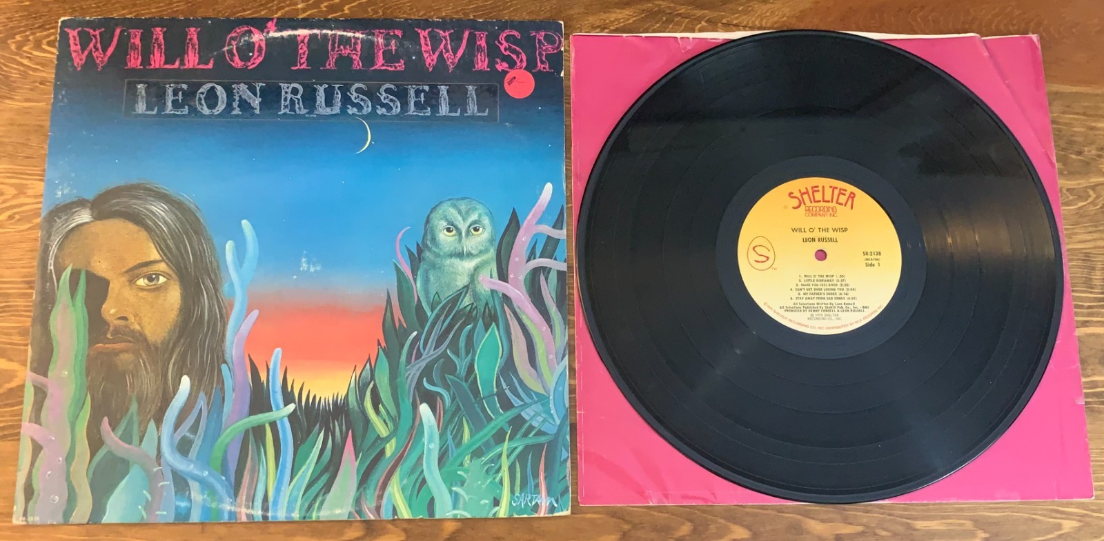 Leon Russell Will O' The Wisp Vinyl LP 1975 Shelter Records SR-2138
