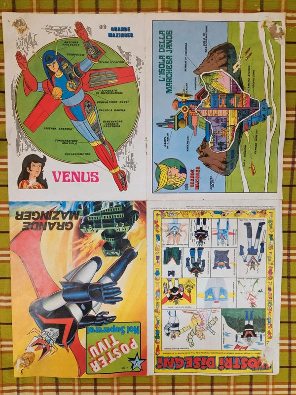 Poster Grande Mazinger Noi Supereroi vintage anni 80