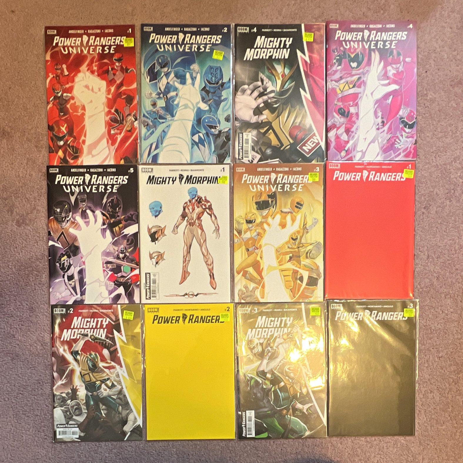 BOOM! Lotto fumetti Studios Power Rangers età moderna variante e copertina vuota