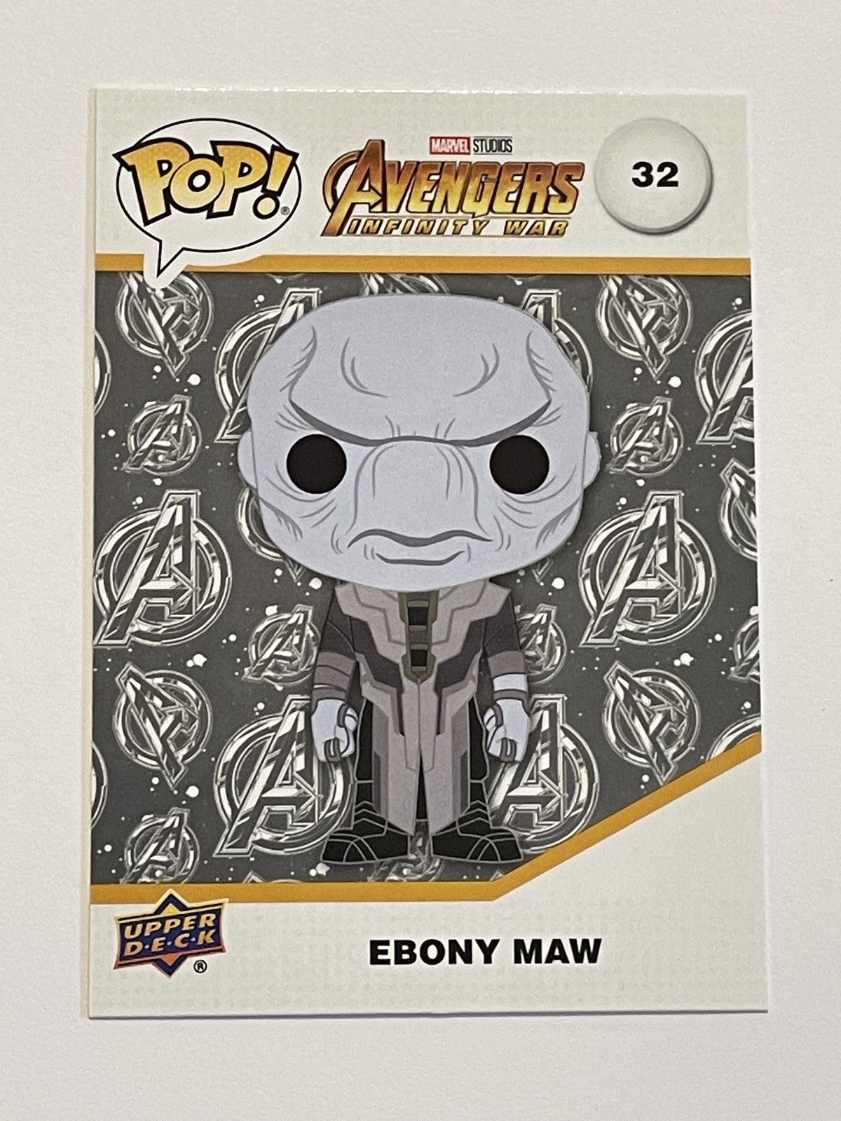 Upper Deck 2023 Funko Pop Marvel Infinity Saga #32 - Fauce di ebano
