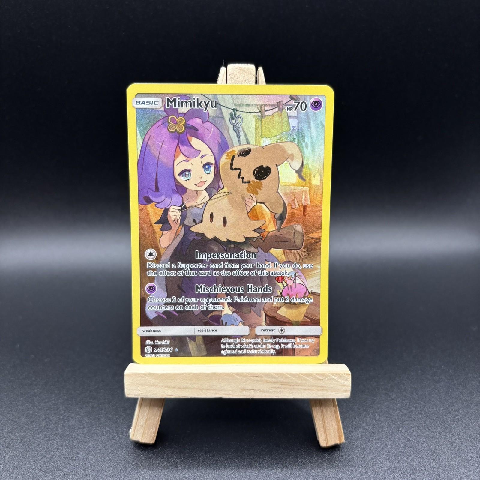 Pokémon Mimikyu 245/236 Cosmic Eclipse Secret Rare Holo English