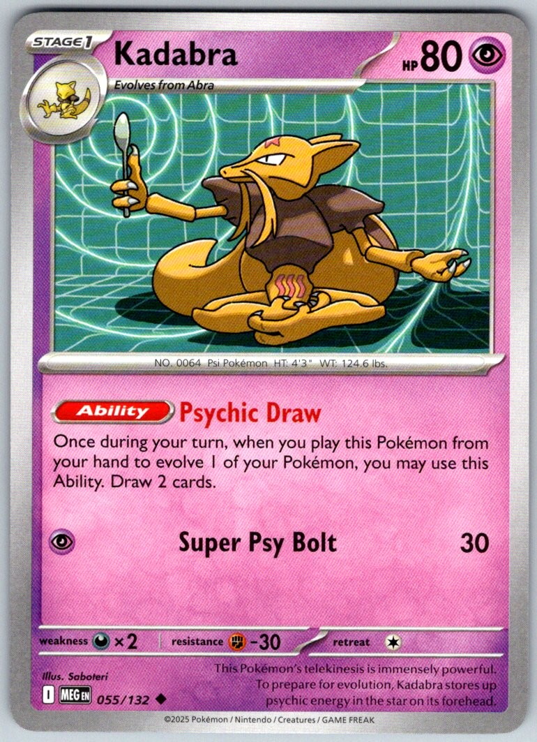 Kadabra [MEG - 055/132] Uncommon NM Pokemon Saboteri