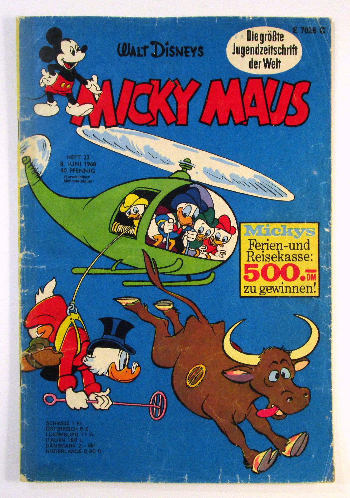 Topolino 1968 fascicolo 23 dell'8 giugno 1968 Walt Disney originale Ehapa Editore