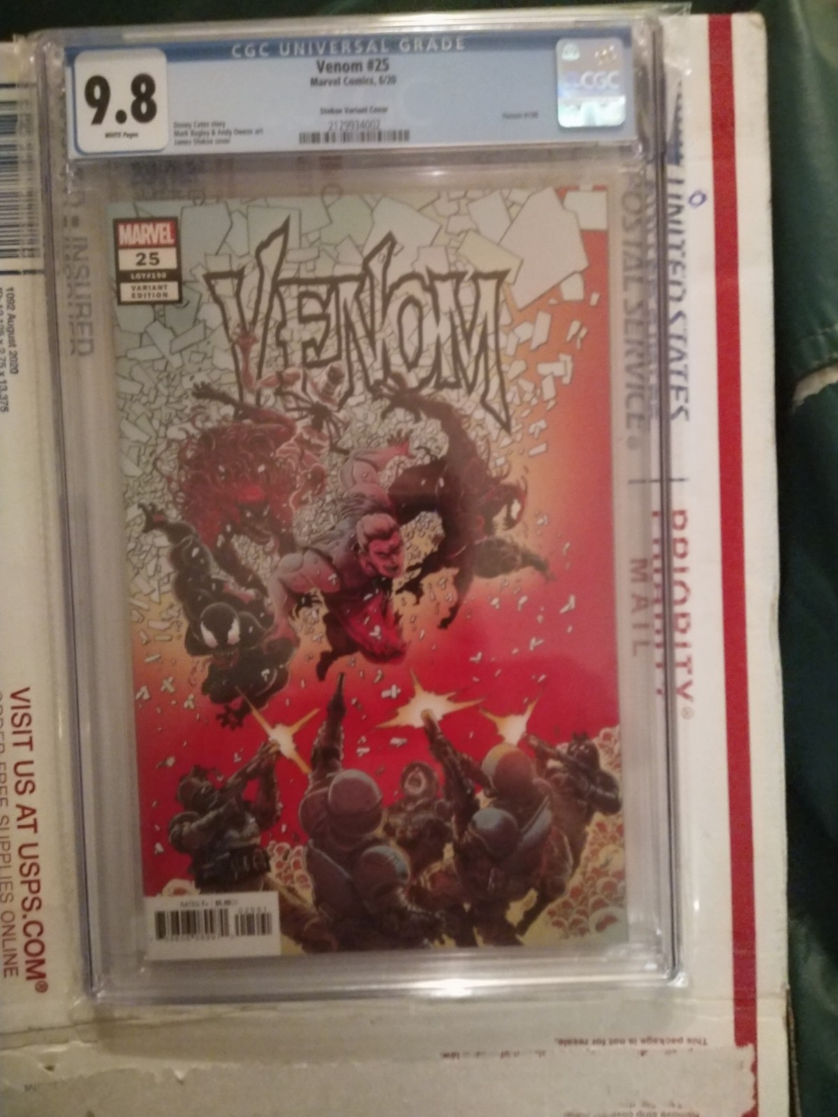 Marvel Comics Venom #25 (2020) CGC 9.8 variante Stokoe quasi come nuovo/come nuovo