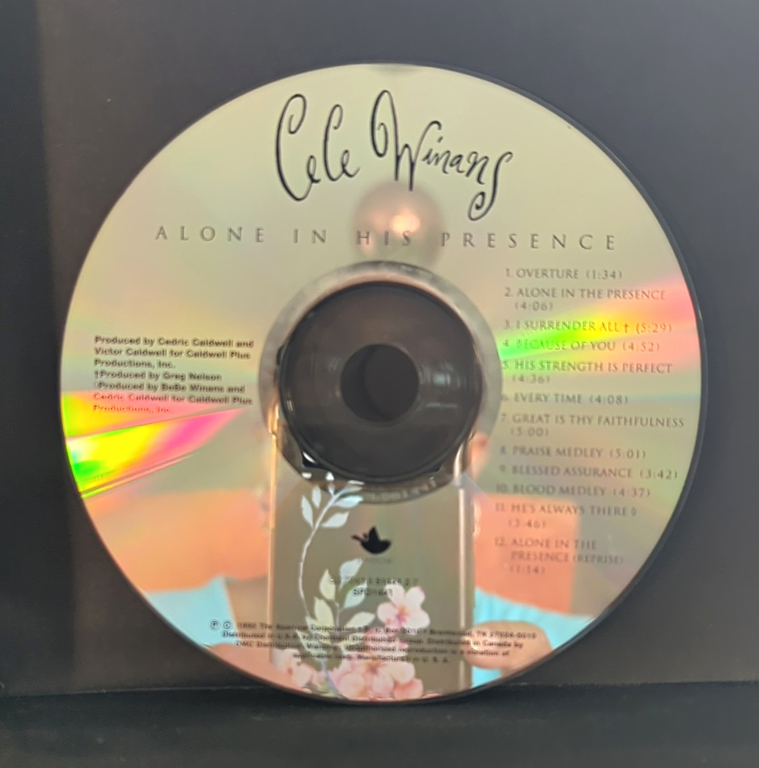 CeCe Winans - Alone in His Presence (Sparrow) 1995 Gospel CD Album Jewel Case
