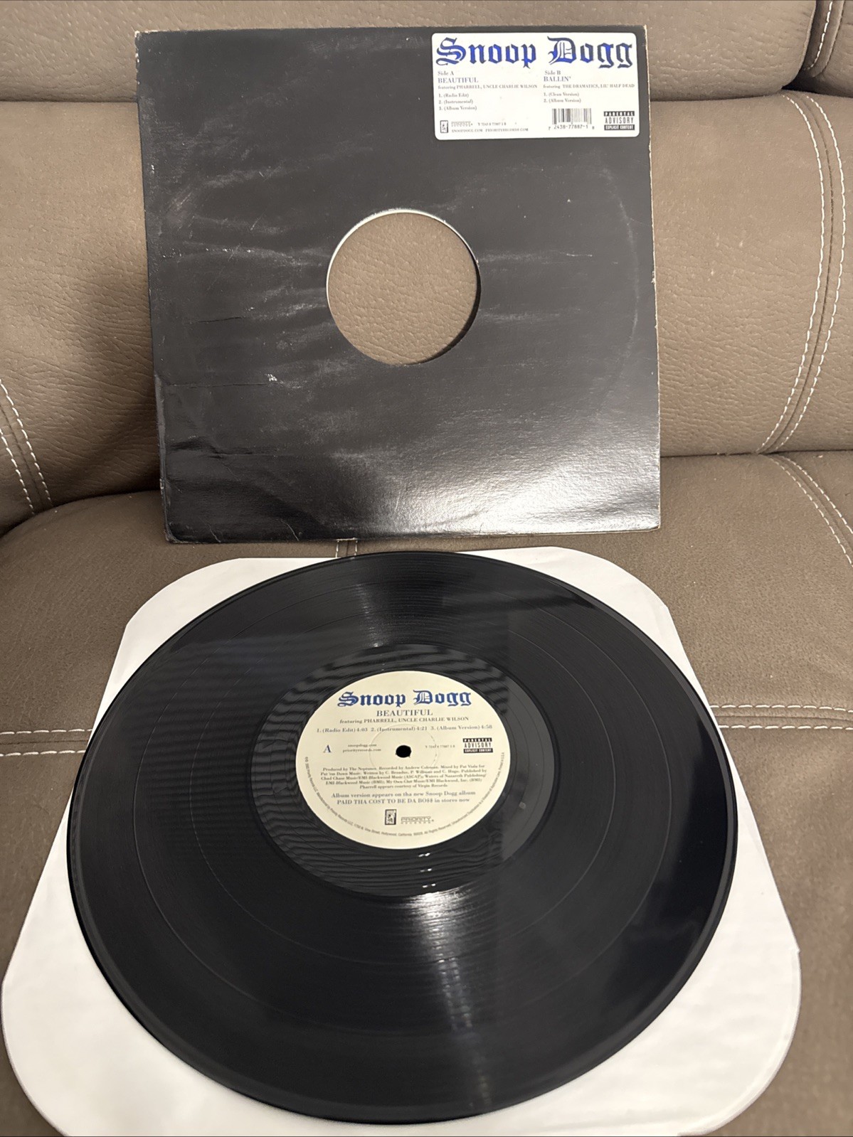 Snoop Dogg - Beautiful / Ballin' READ DESCRIPTION (12") (Very Good Plus (VG+))