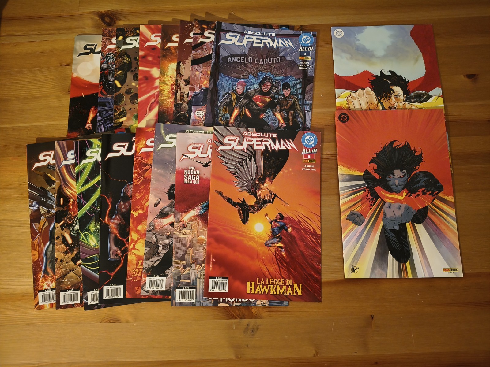 ABSOLUTE SUPERMAN SEQUENZA COMPLETA 1-16 + VARIANT PRIMA EDIZIONE PANINI COMICS