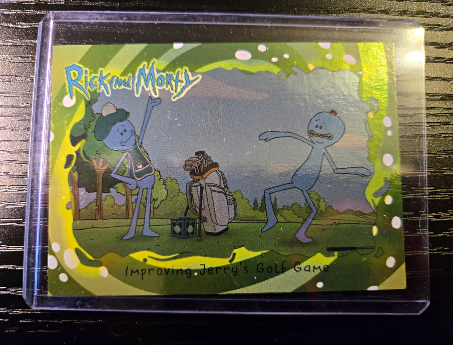 Cryptozoic Rick and Morty 2018 stagione 1 #17 migliorare Jerry's Golf Game Foil