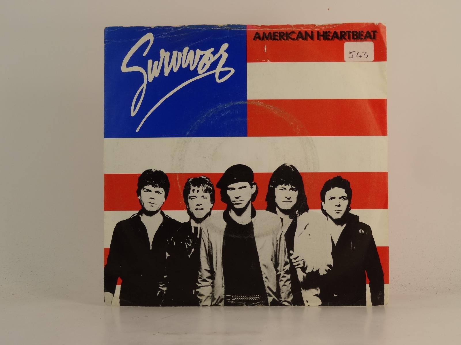 SURVIVOR AMERICAN HEARTBEAT (78) 2 Track 7" Single plus Picture Sleeve CBS