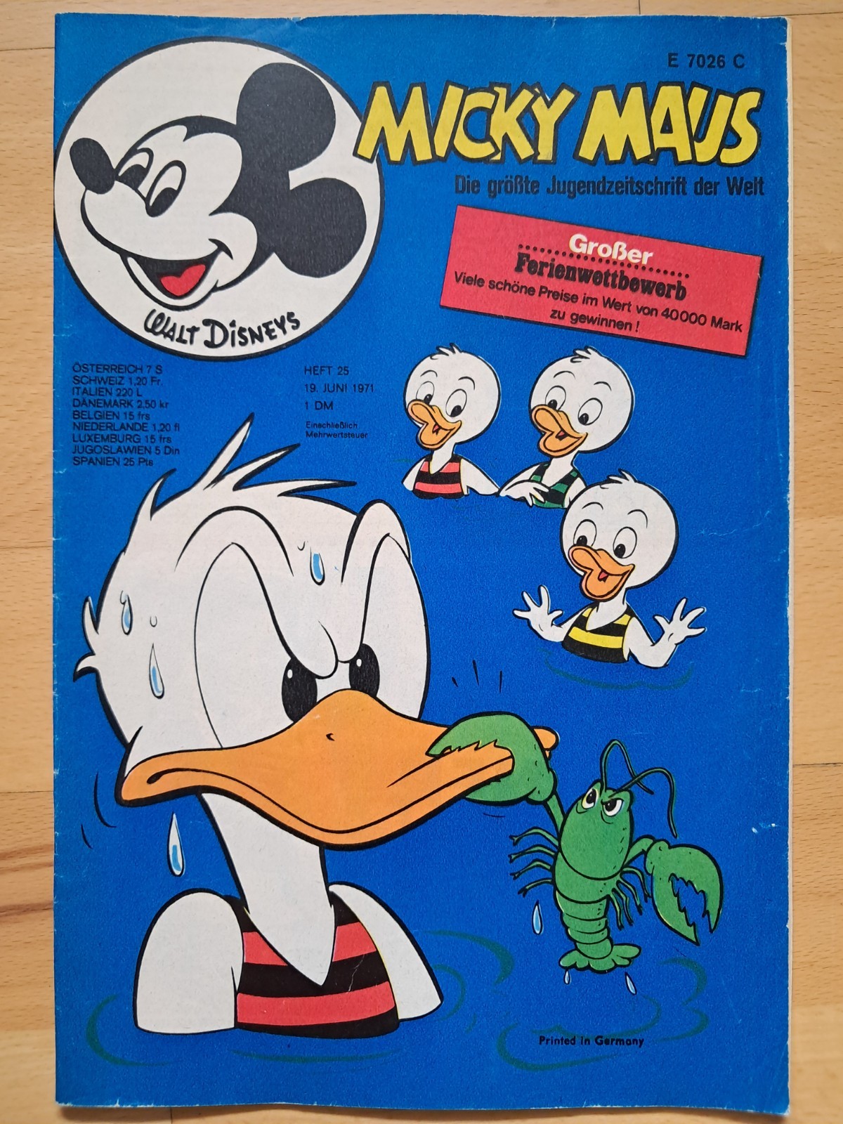 Topolino n.25 del 19.6.1971 con pagine pieghevoli, giornale MMK - TOP Z1