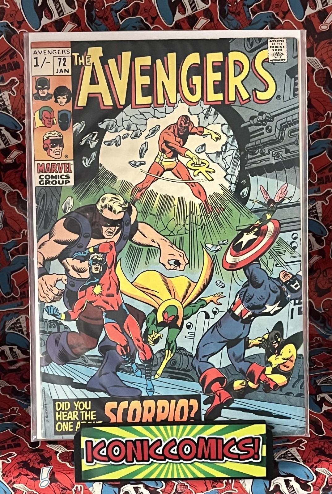 AVENGERS #72 - JAN 1970 - 1st ZODIAC APPEARANCE! - FN+ (6.5) PENCE COPY!