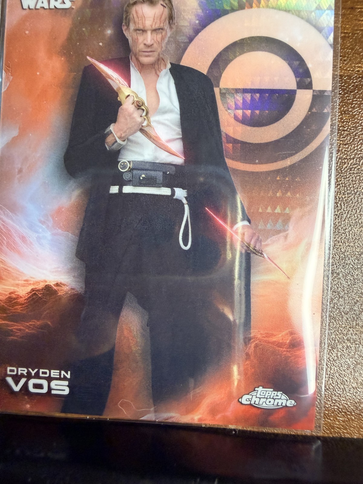 Star Wars Solo Topps Chrome Dryden Vos 35 Trading Card Base carta non sportiva
