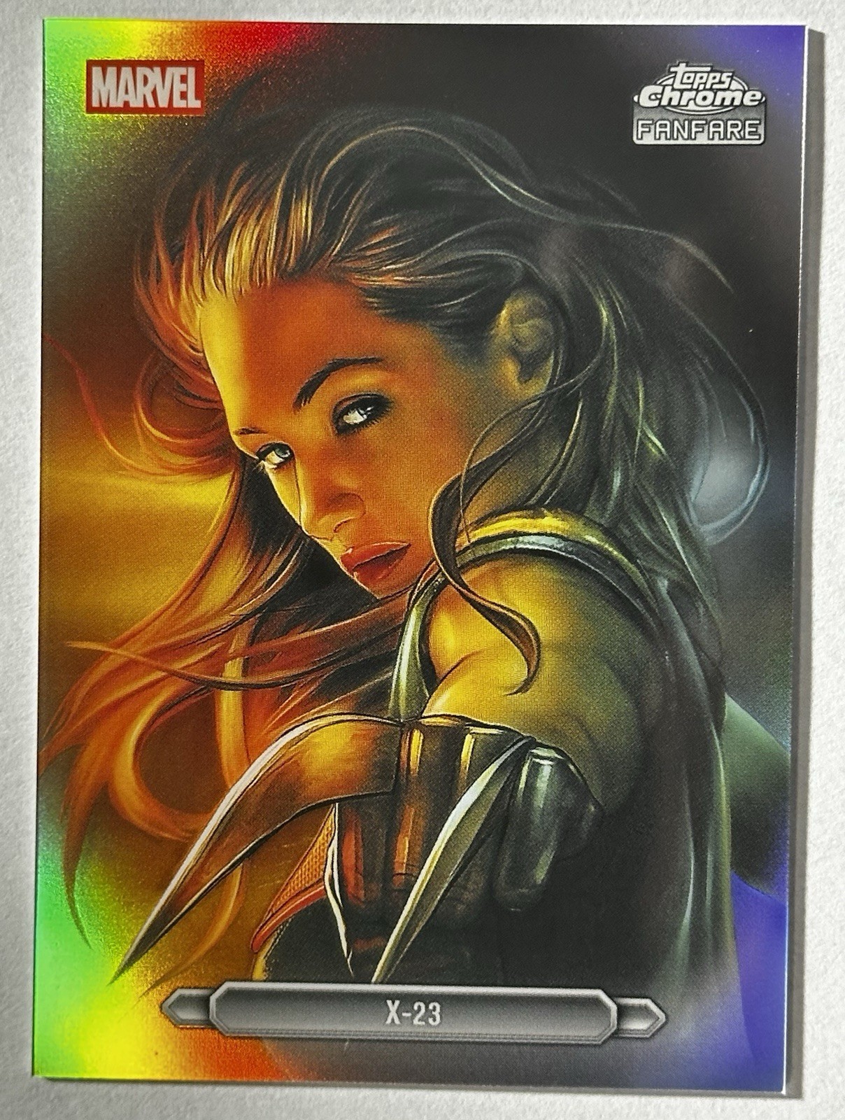 Inserto rifrattore fanfara 2026 Topps Chrome Marvel X-23 #FF-50