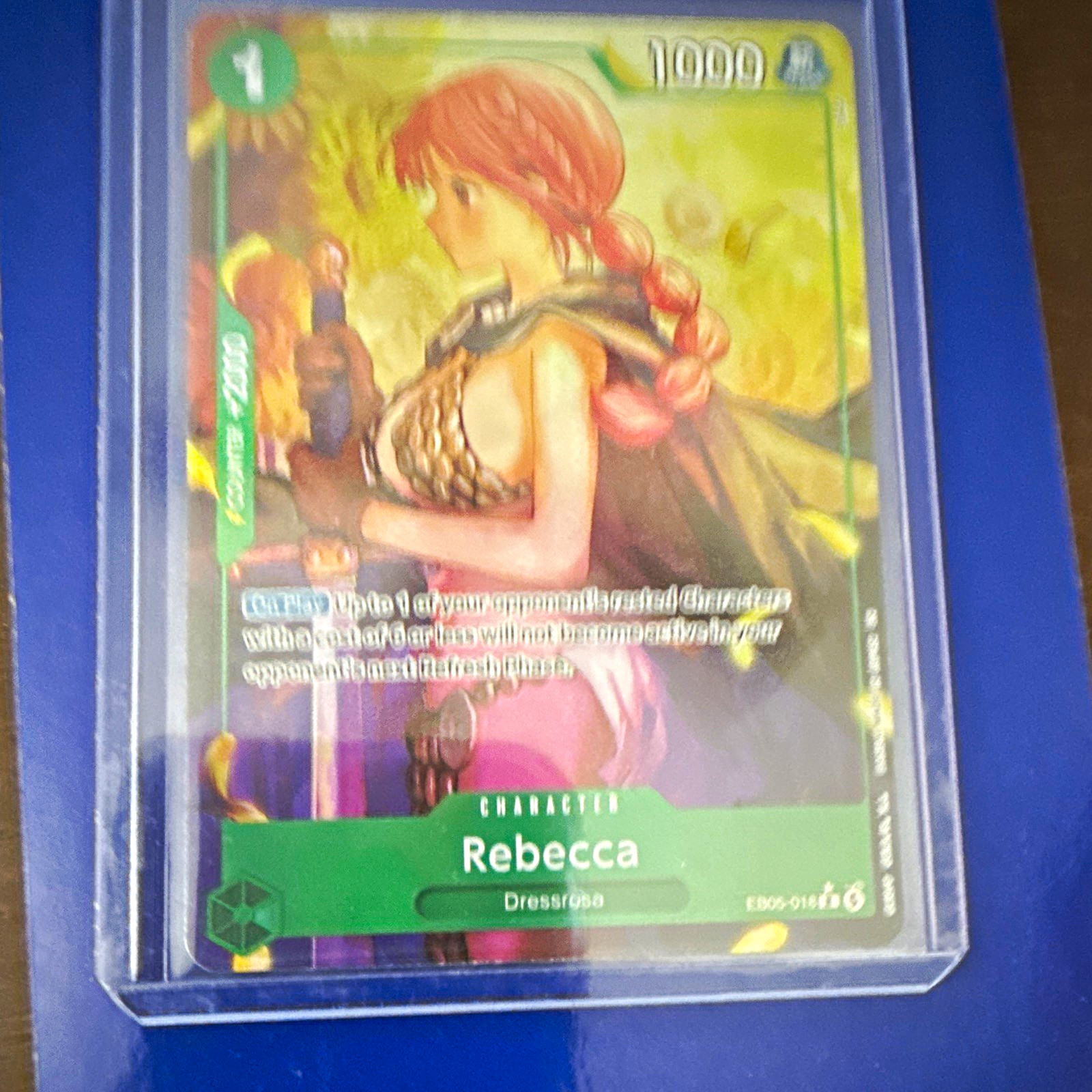 Bandai One Piece Card Game Rebecca EB05-018 Super Rare Foil Alt Art (Dressrosa)