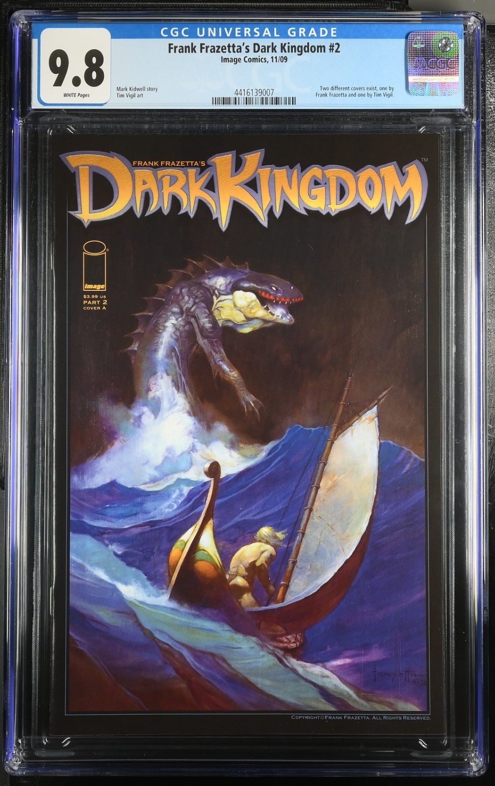 Frank Frazetta Dark Kingdom #2 CGC 9.8 Tim Vigil Death Dealer immagine chiave 2009