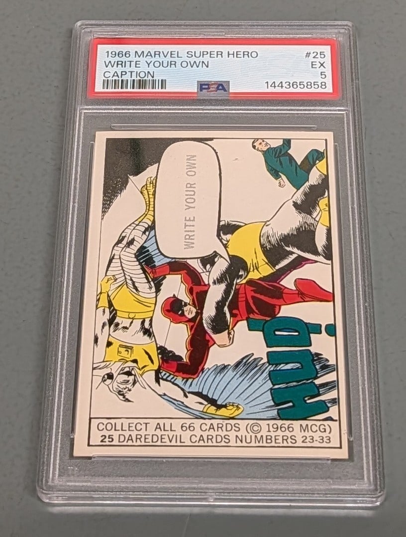 1966 Marvel Donruss Daredevil #25 PSA 5 Ottime Condizioni! Wally Wood Art!