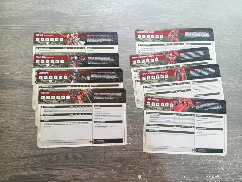 Warhammer 40k armageddon datasheet card space marine