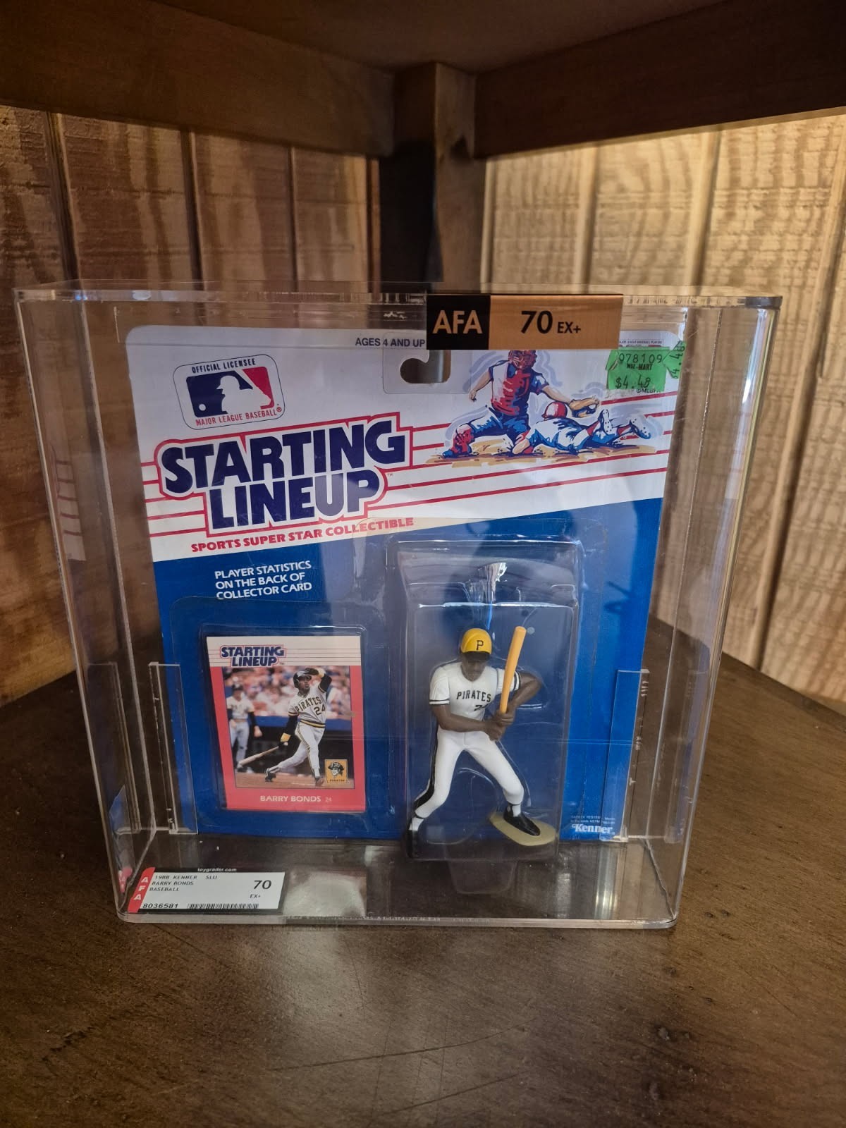 1988 Kenner Barry Bonds Starting Lineup SLU AFA 70 EX+ Graded & Sealed
